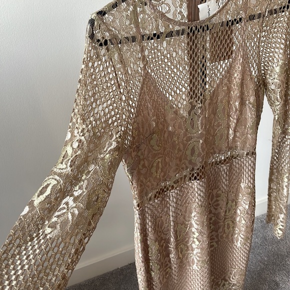 BRAND NEW GOLD NUDE DRESS - Picture 2 of 4